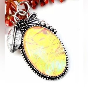 Yellow Triplet Fire Opal Gemstone